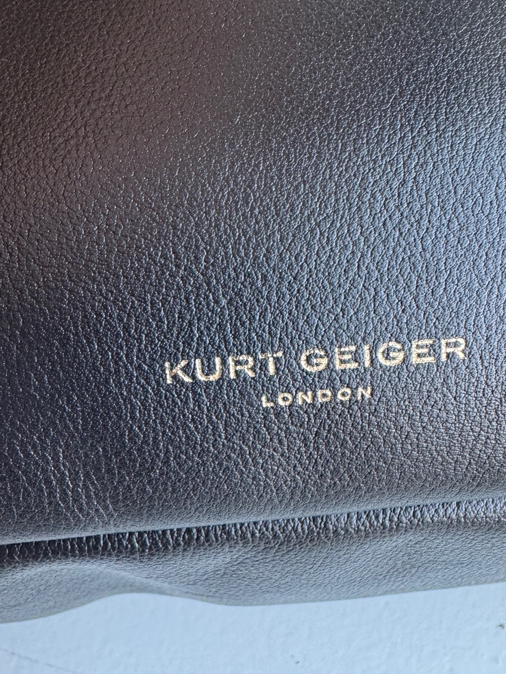 Kurt Geiger London Chelsea Black & Gold Statement Studded Leather Shoulder Bag - Picture 5 of 15